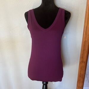 NEW! With tags LOFT Deep Purple V-Neck Tank Top
